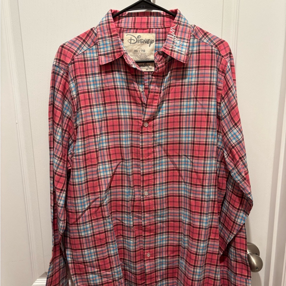 Cakeworthy Mulan Pink Plaid Shirt